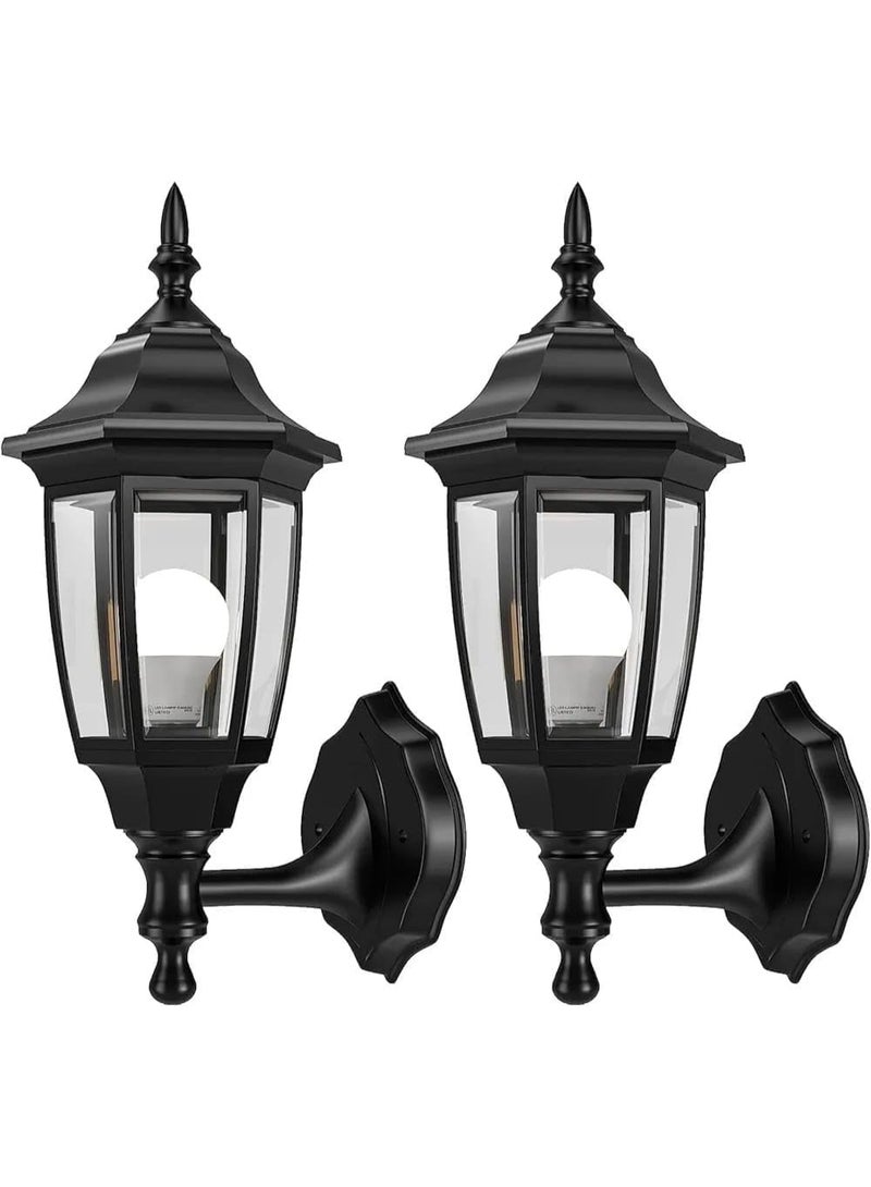 المفتاحة مصباح جداري LED خارجي فريد من نوعه - عبوة من قطعتين، مصابيح إضاءة خارجية مقاومة للماء، بلاستيك مقاوم للتآكل، مصابيح أمان للجراج، الشرفة الأمامية، الحديقة، الفناء، الساحة - Image 1